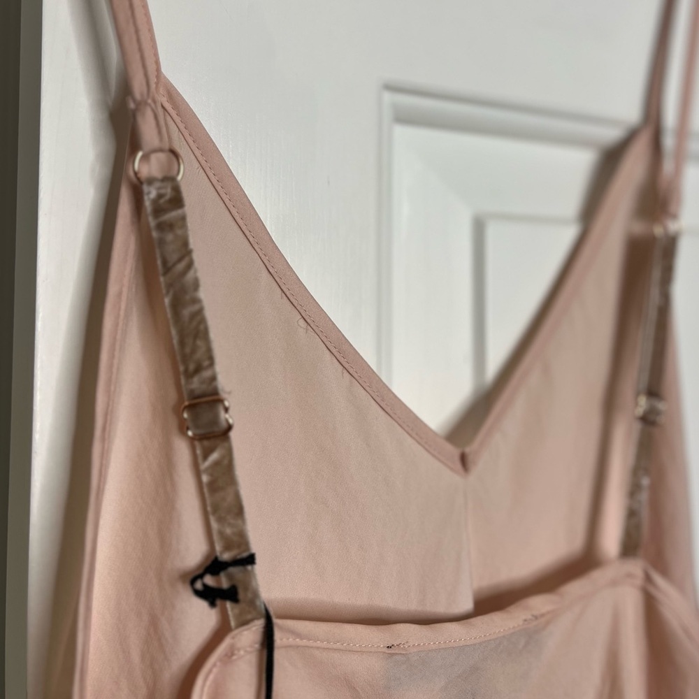 NWT Midnight Bakery Satin Bias Cut Chemise Slip Dress S Rose - Picture 7 of 12